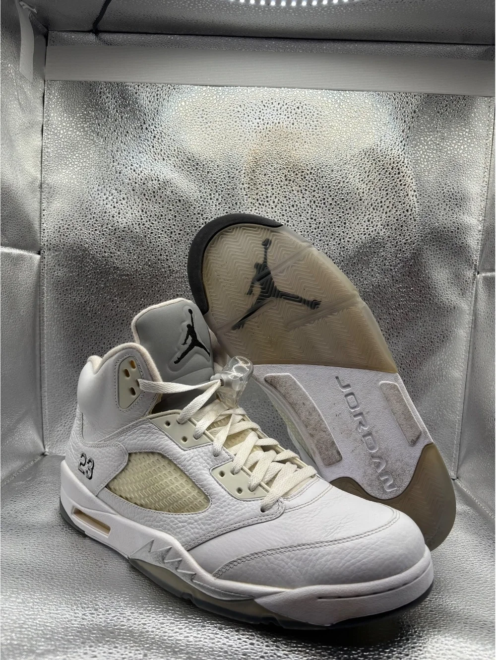 Air Jordan 5 white metallic 2015